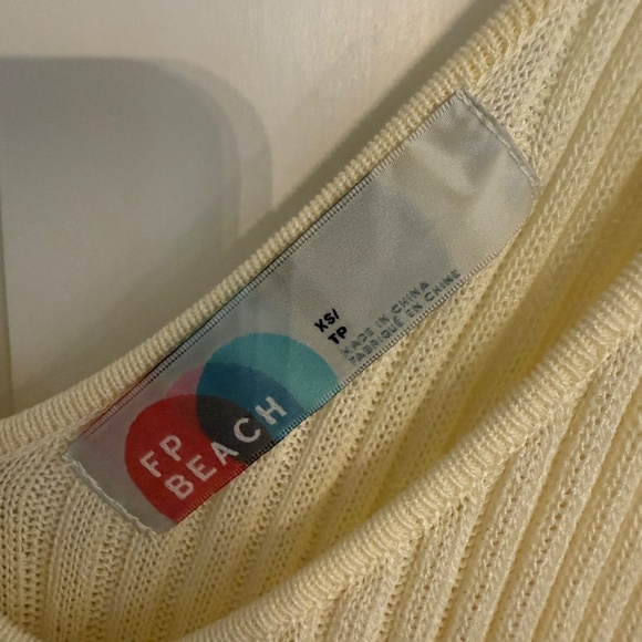 Free People Nola Sweater Romper in Gardenia 45219 - Picture 8 of 14